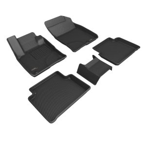 Lincoln Corsair Floor Mat Set - Front + Rear - 3D MAXpider - Kagu - Black - `20-`24 Lincoln Corsair Floor Mat Set - Front + Rear - 3D MAXpider - Kagu - Black - `20-`24